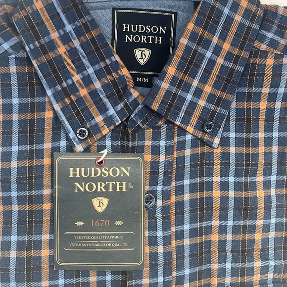 New HUDSON NORTH long sleeve button down men's shirt - Picture 4 of 5